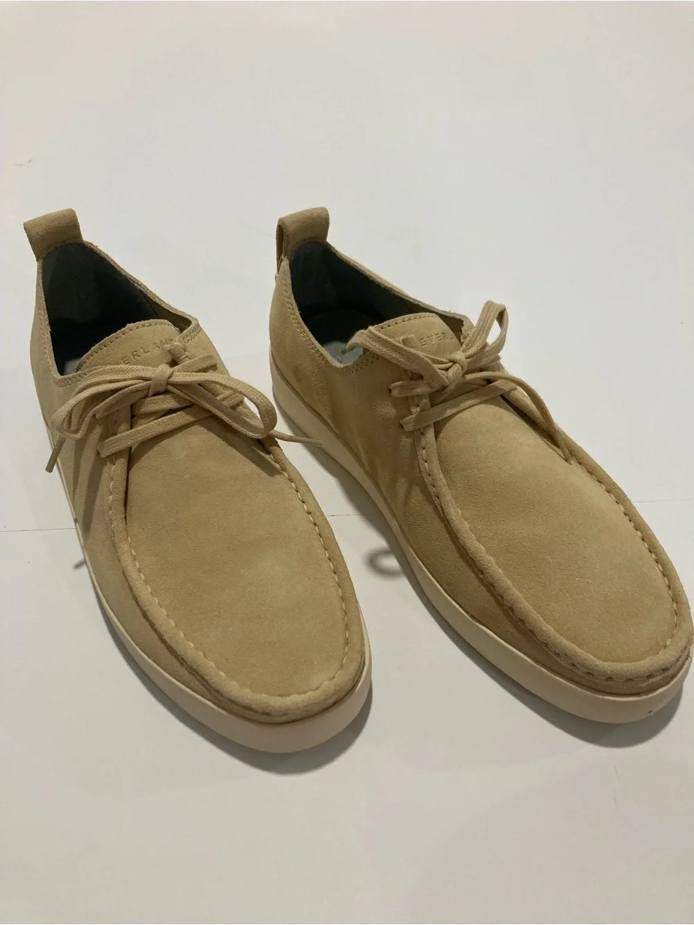Everlane Desert Shoe Beige Suede Lace Up Wallabee Loafers Mens 7.5
